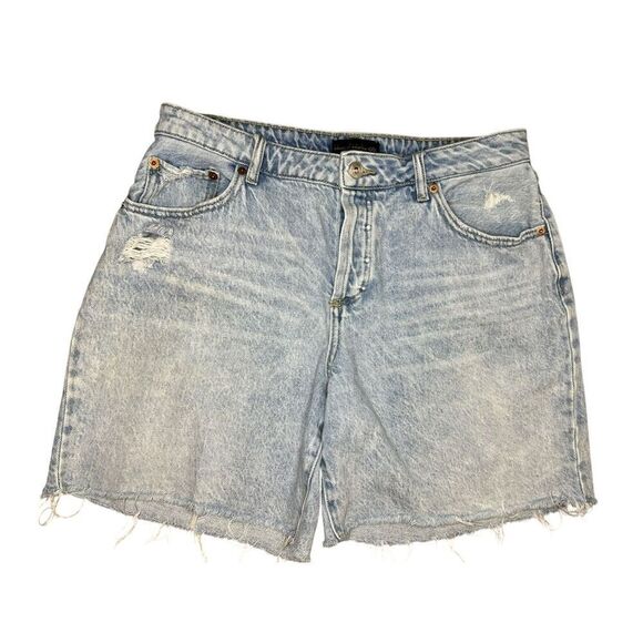 House of Harlow 1960 Women’s 29 Mom Cutoff Jean Shorts High Waisted Button Fly - Picture 1 of 5